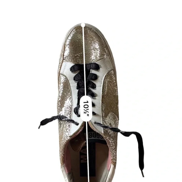 Golden Goose Metallic Super Star Celebrity Sneakers In Original Zipper Bag 40 - Picture 11 of 12